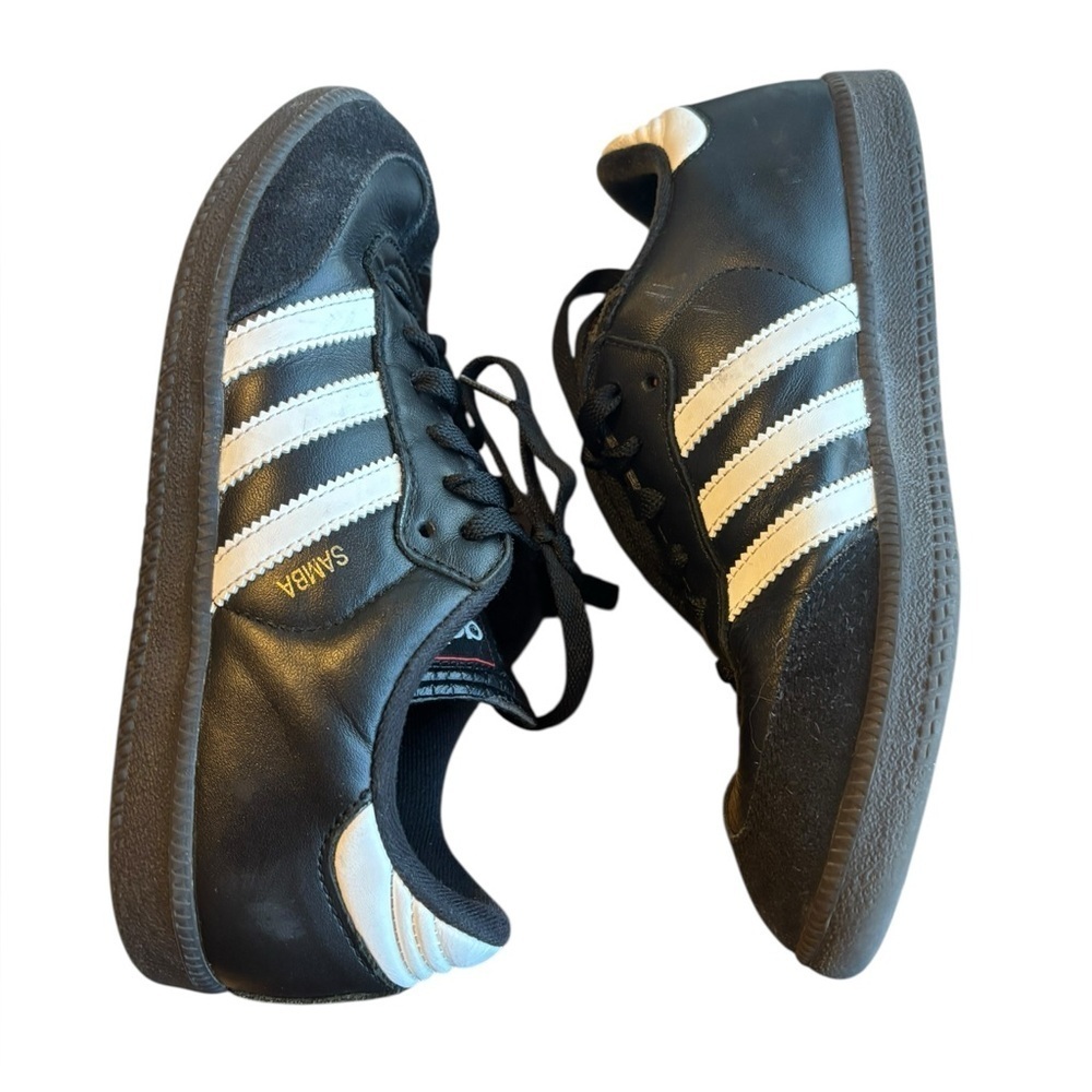 Adidas Samba OG Sneakers Black White Stripe Size 5.5 Womens - Picture 5 of 9